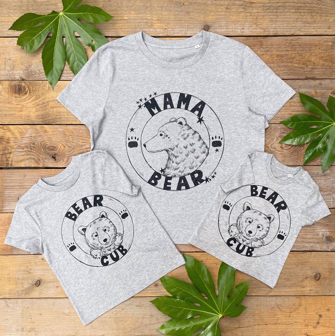 mama bear tshirt and bear cub tshirt set