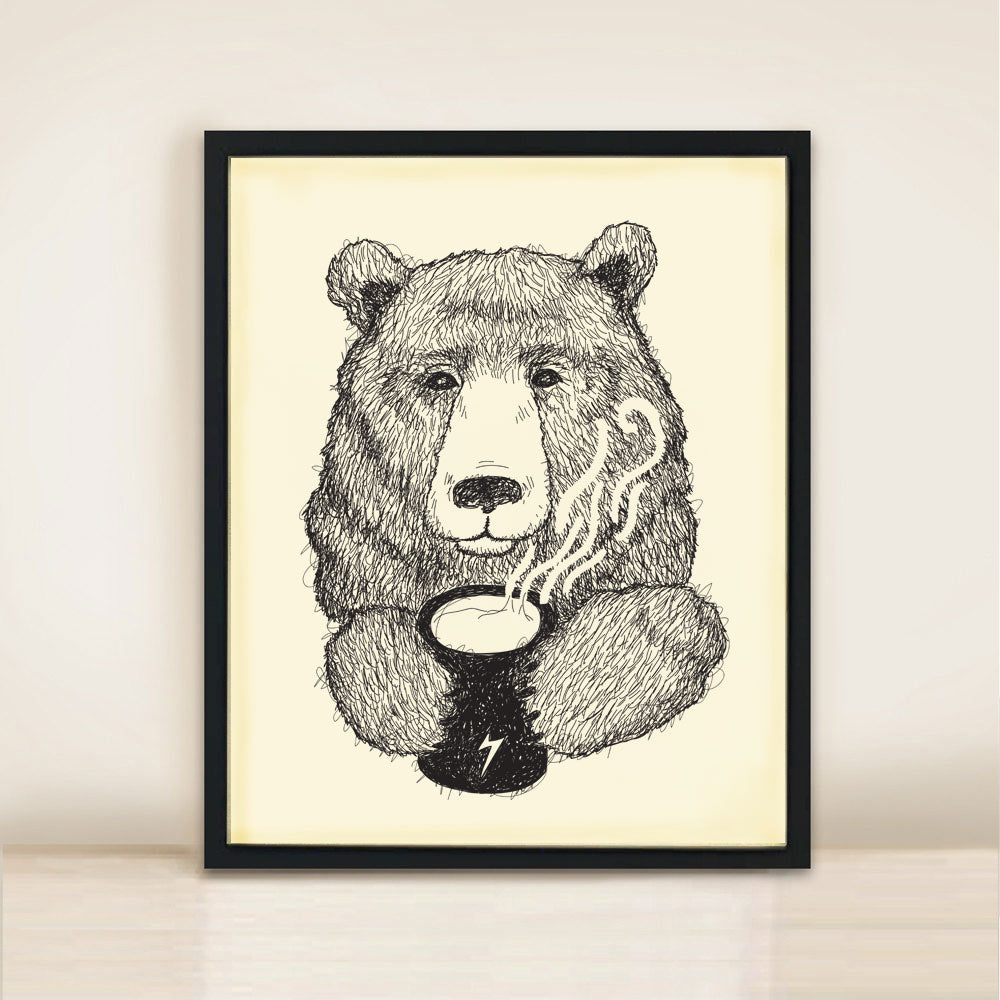 Cuppa Bear | Poster Print A3