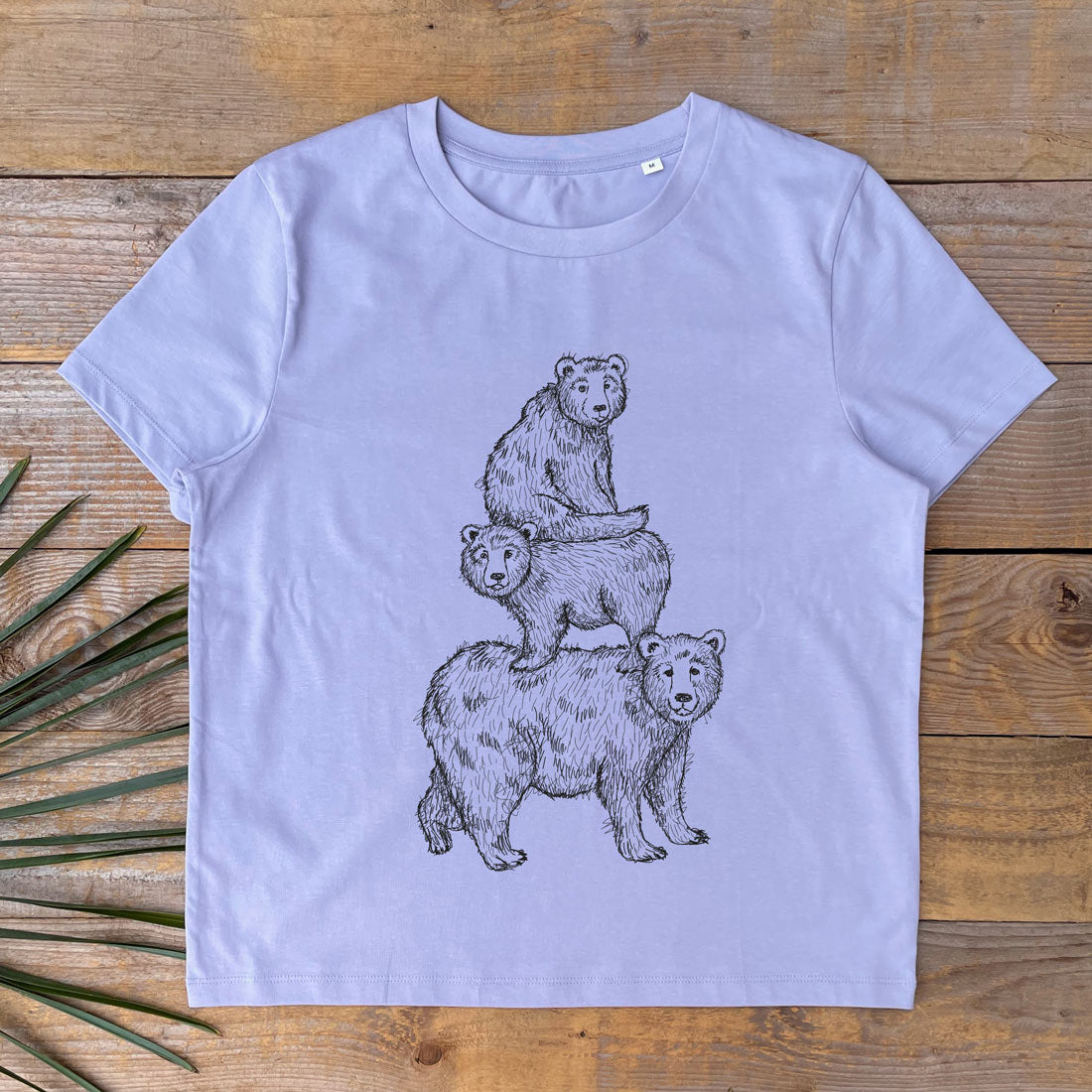 three bears in a stack tee