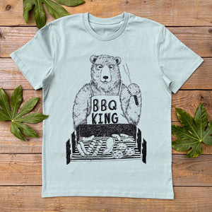 bear and bbq t-shirt green