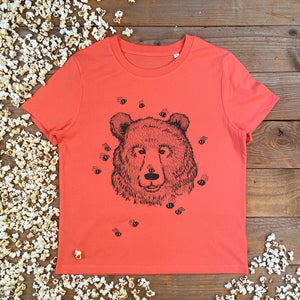 bear and bumble bee scoop tee
