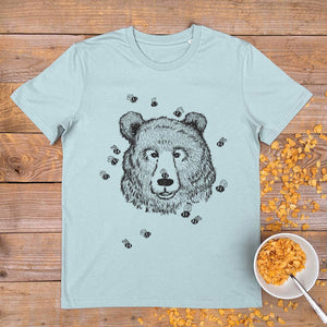BEAR AND BEES MINT TEE