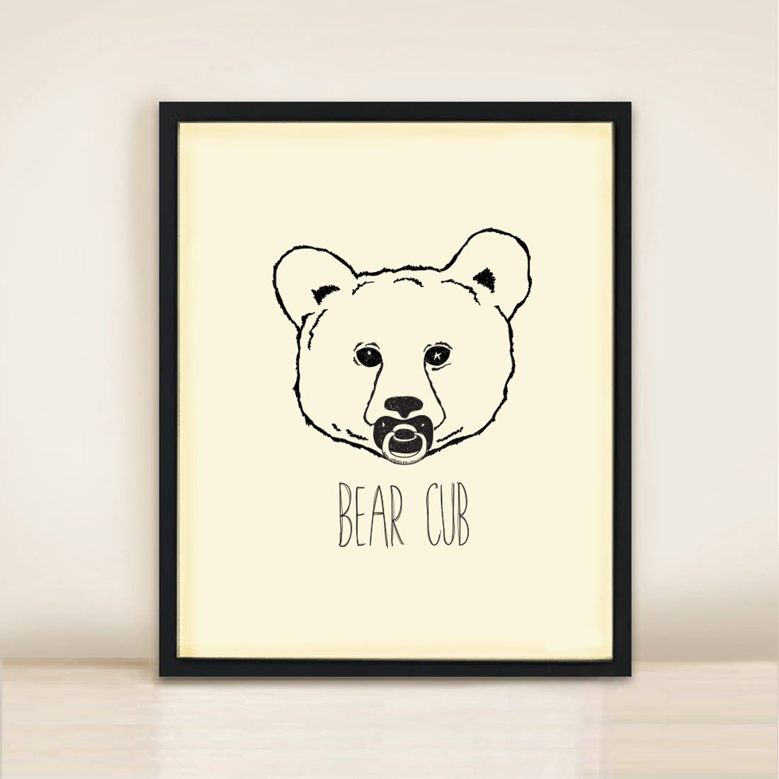 Bear cub nursery print