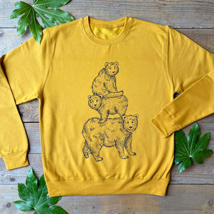 bear stack mustard jumper