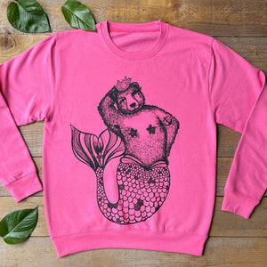 pink mermaid bear jumper