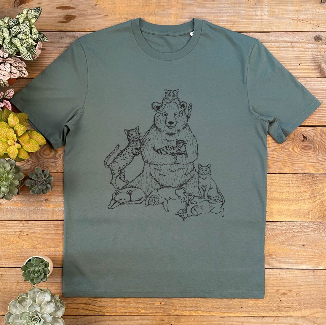 FUNNY BEAR WITH LOTS OF CAT TSHIRT