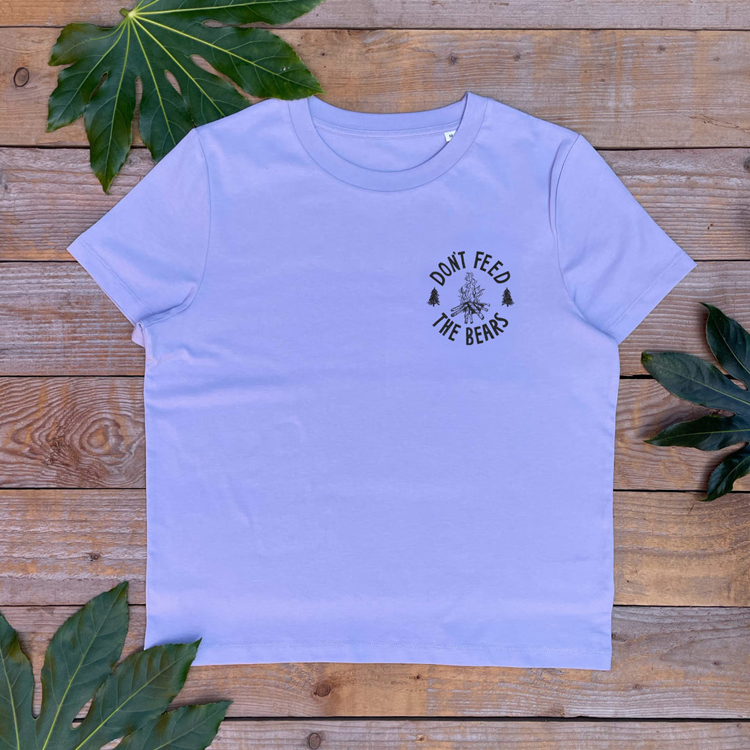 womens tee with campfire design