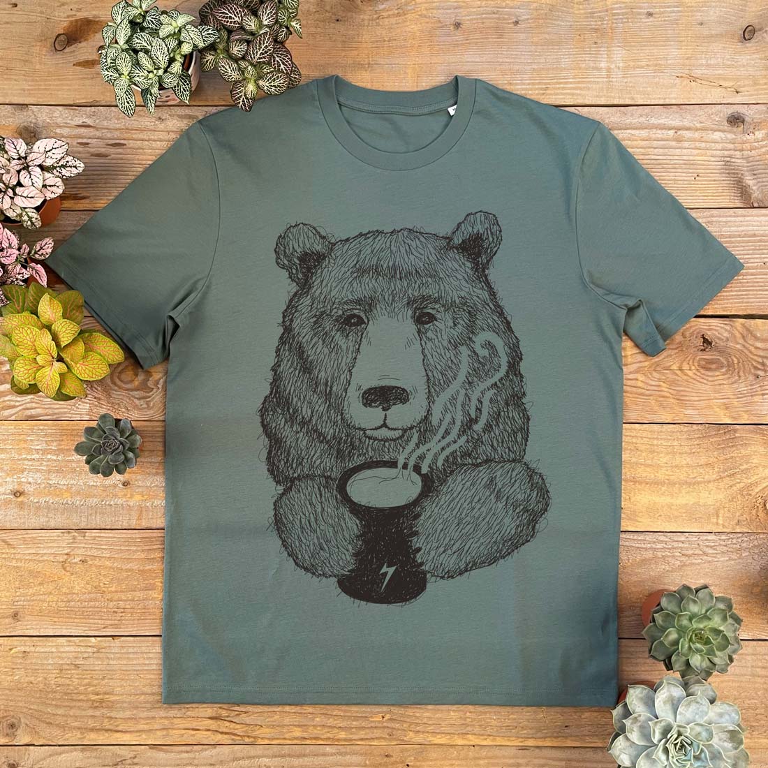 bear drinking a cuppa tshirt
