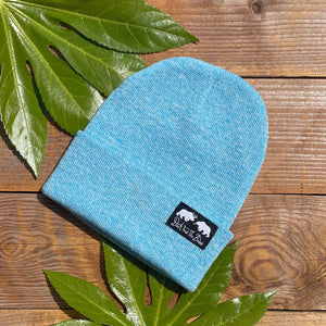 heather blue beanie men's