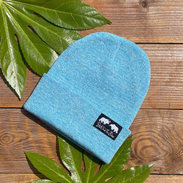 heather blue beanie men's
