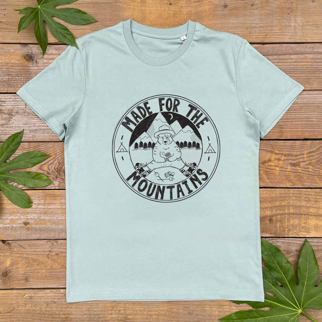 BEAR IN MOUNTAINS MINT TEE