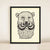 bear with beard and moustache wall print
