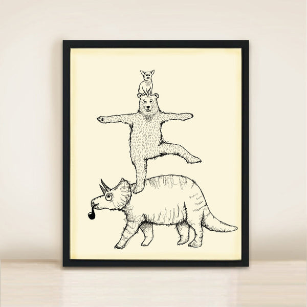Old Bear New Tricks Poster Print A3