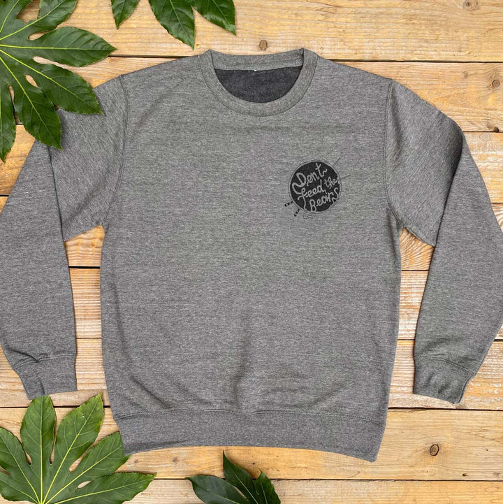 graphite jumper with bear logo