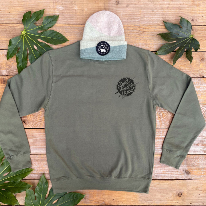 jumper with bear text logo