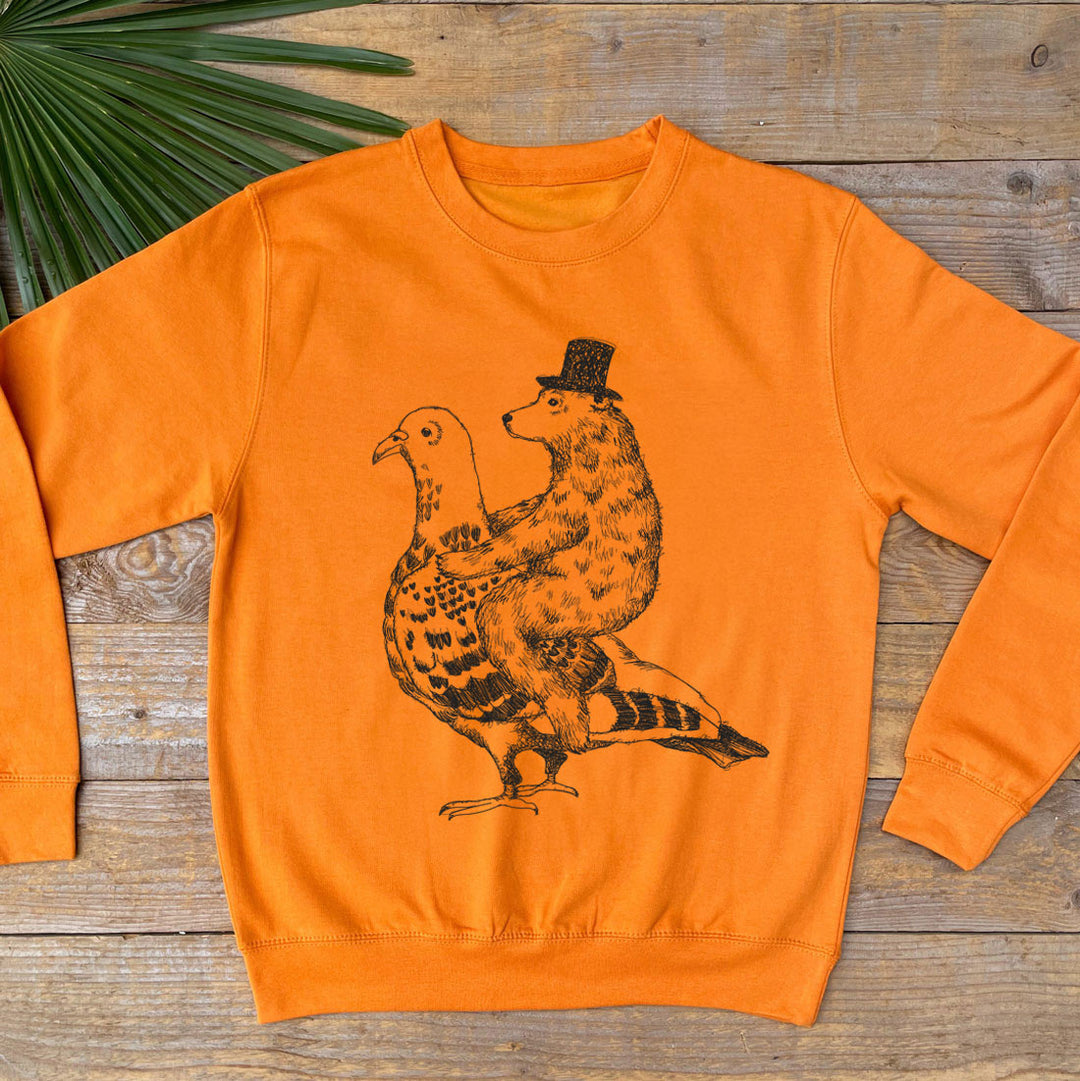 Pigeon Jumper in Orange Crunchie Colour