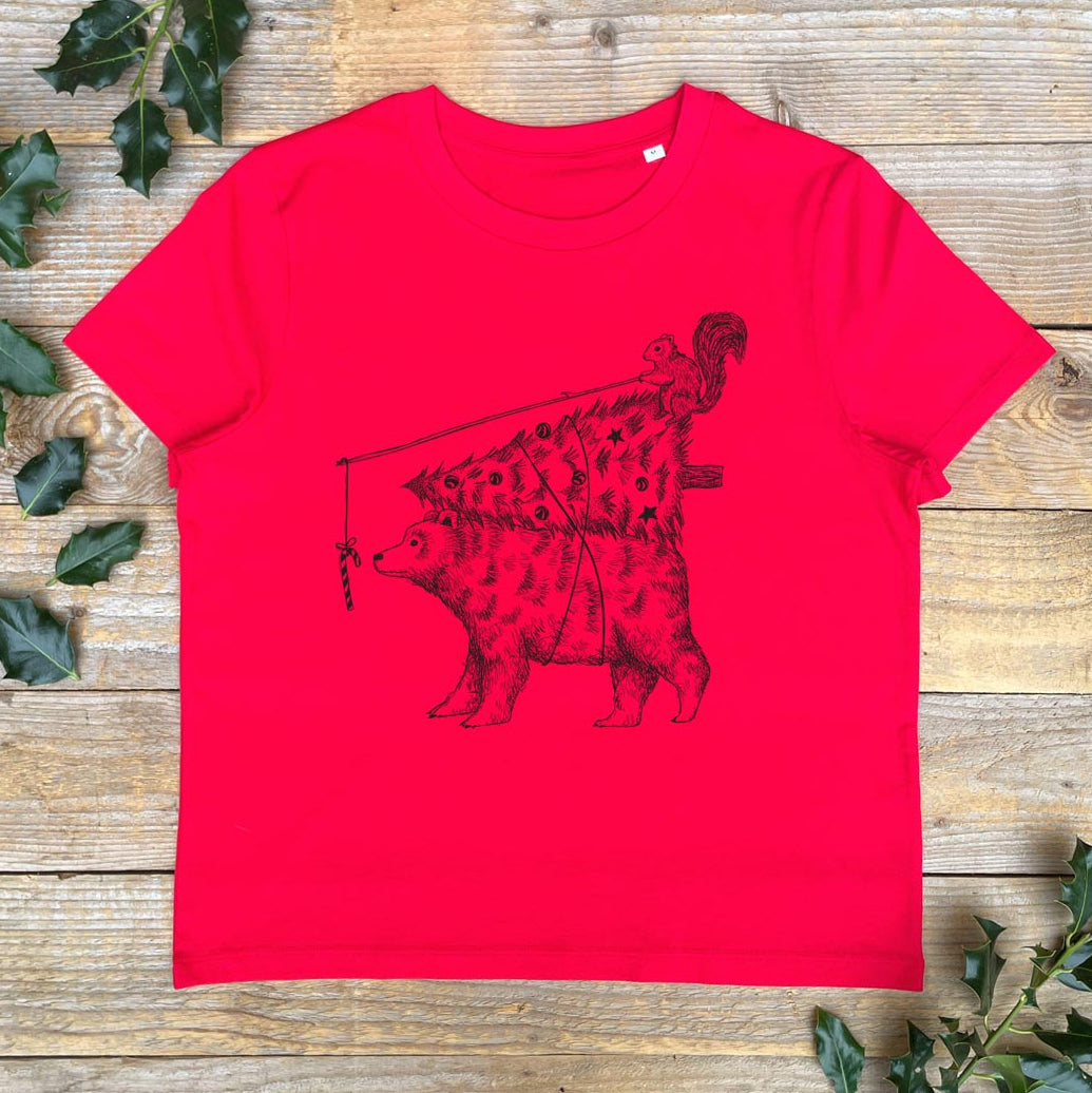 RED XMAS BEAR TSHIRT