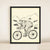 'Racer Bicycle & Bear' Poster Print A3