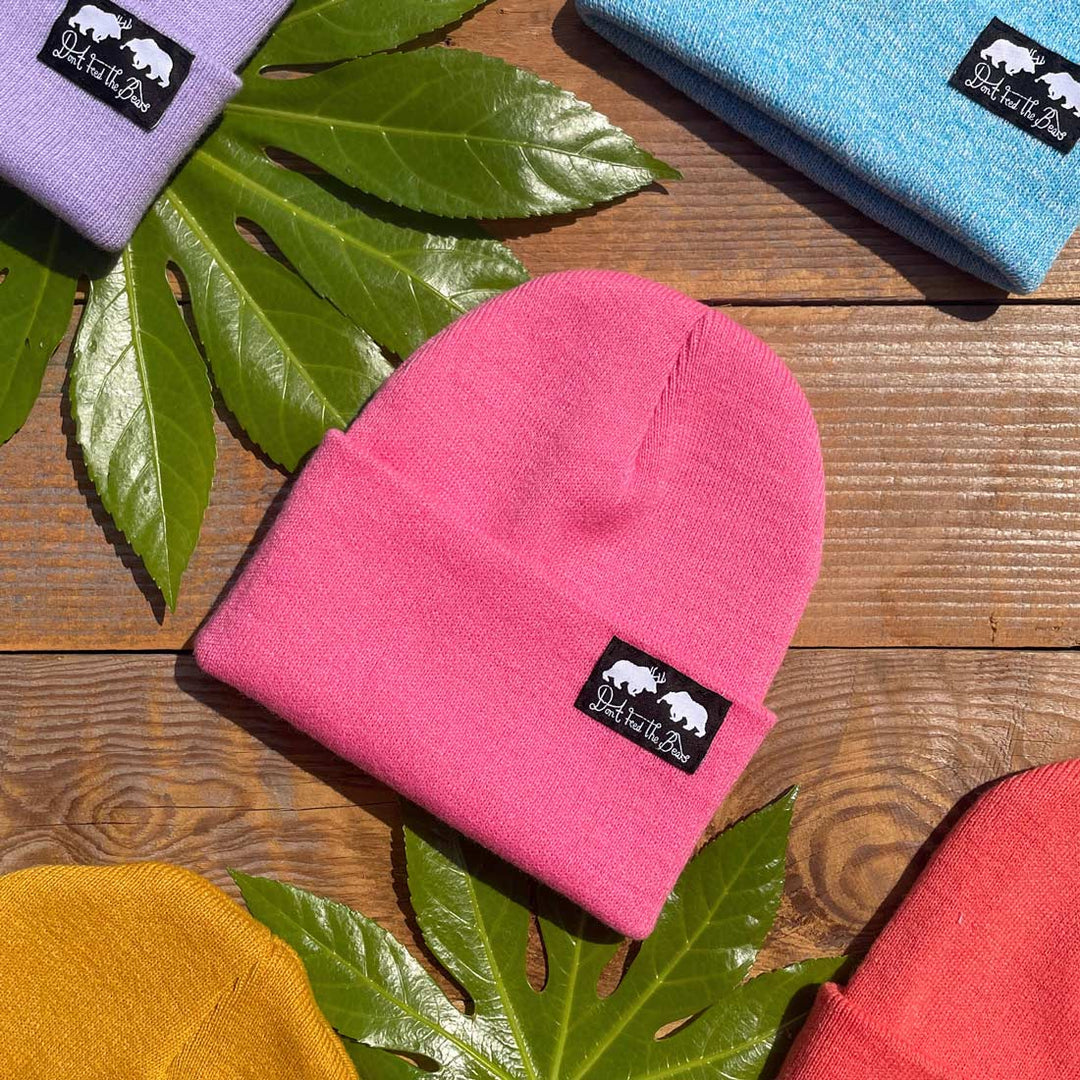 pink bear beanie