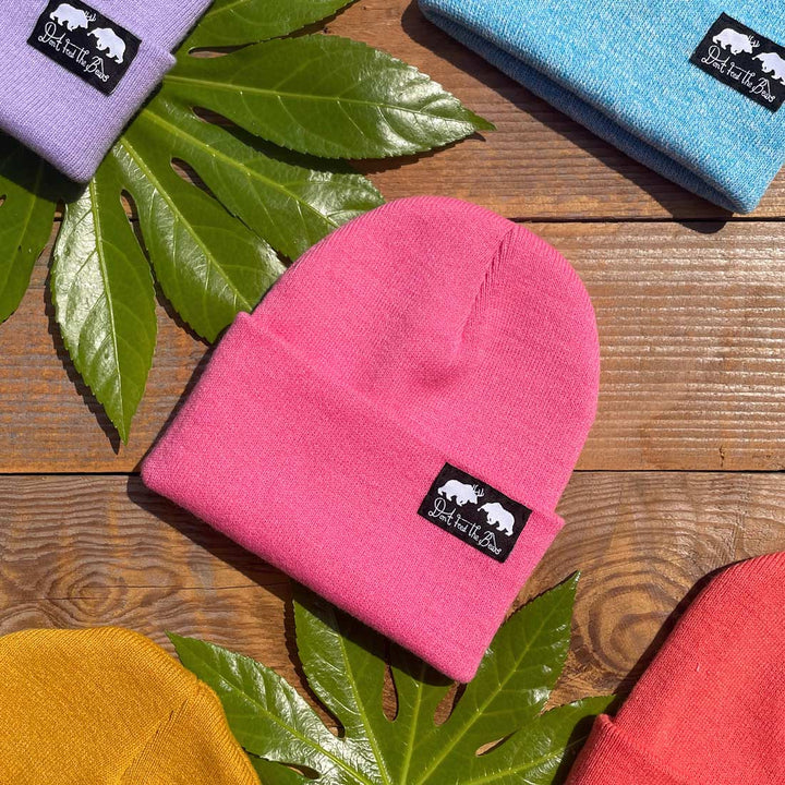 pink bear beanie