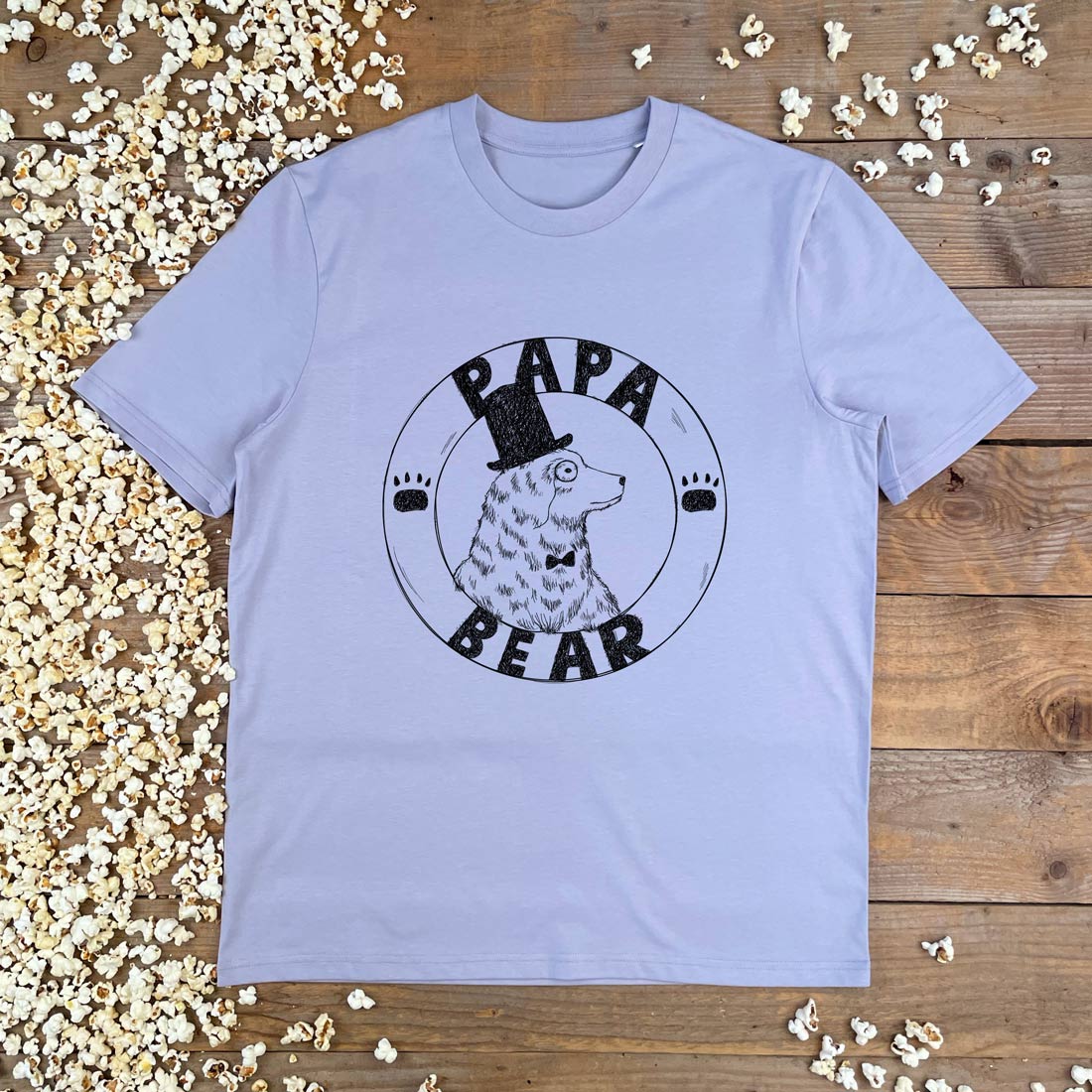 papa bear lilac tshirt