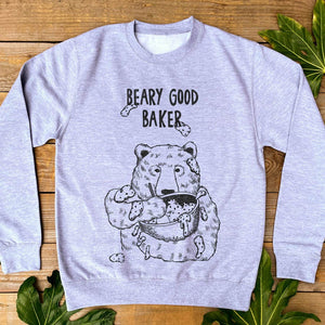 baking bear grey jumper