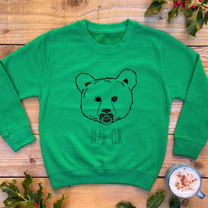 kids jumper with bear cub and dummy