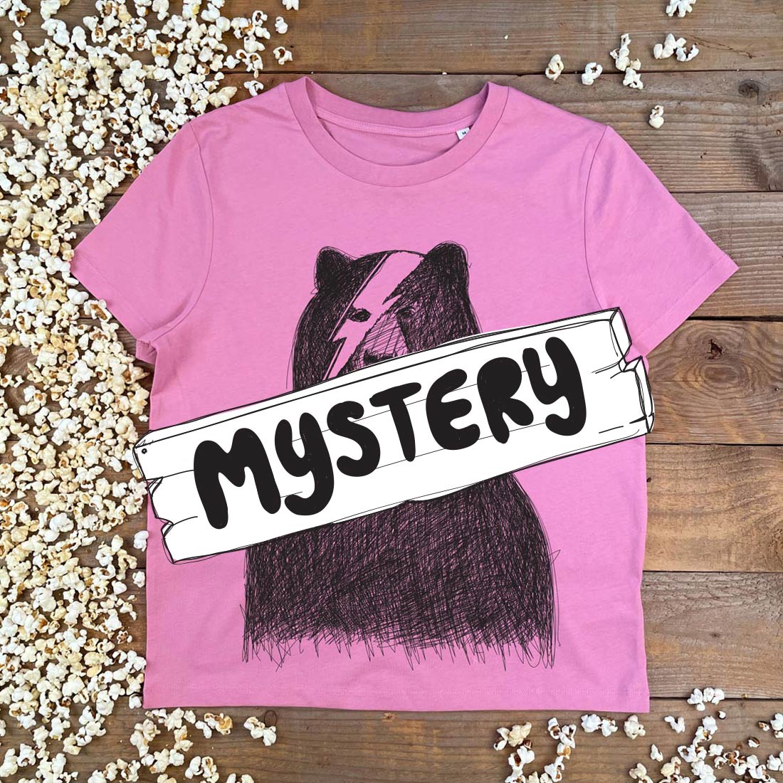 Women's Pink Mystery Bear T-Shirt