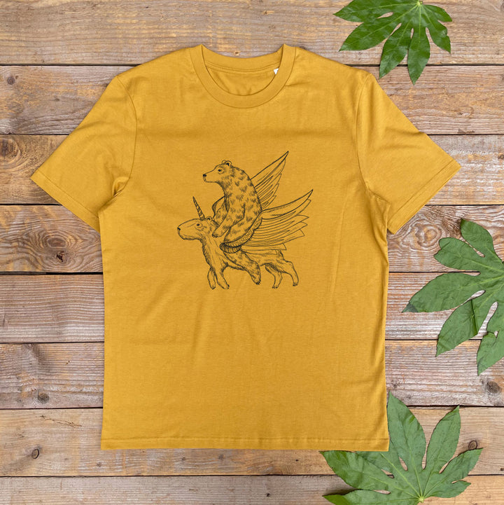 bear and capybara tshirt mens