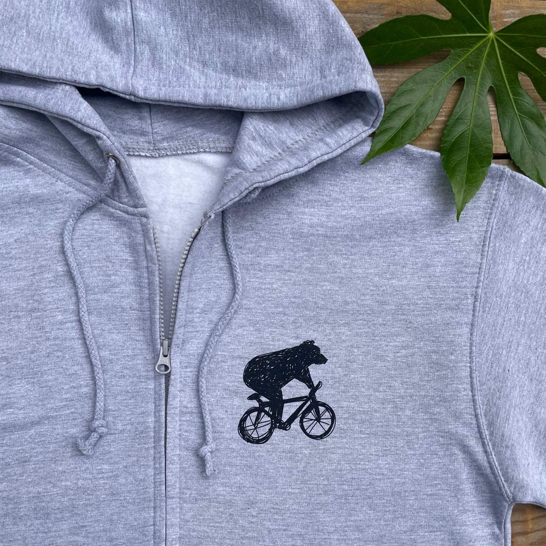 bear zip up hoodie mens