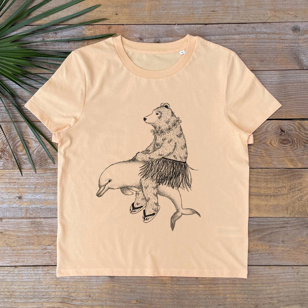 bear and dolphin scoop tee