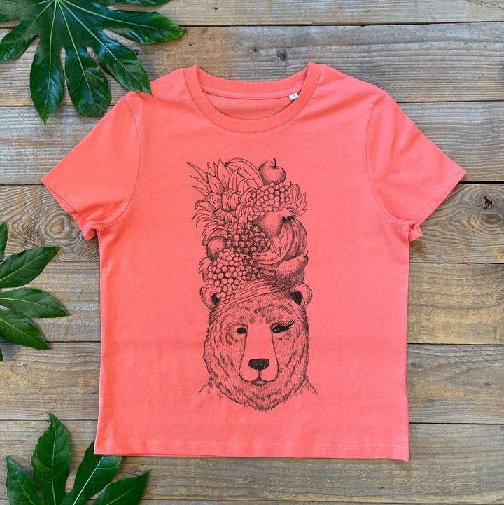 bear and fruit womens tshirt