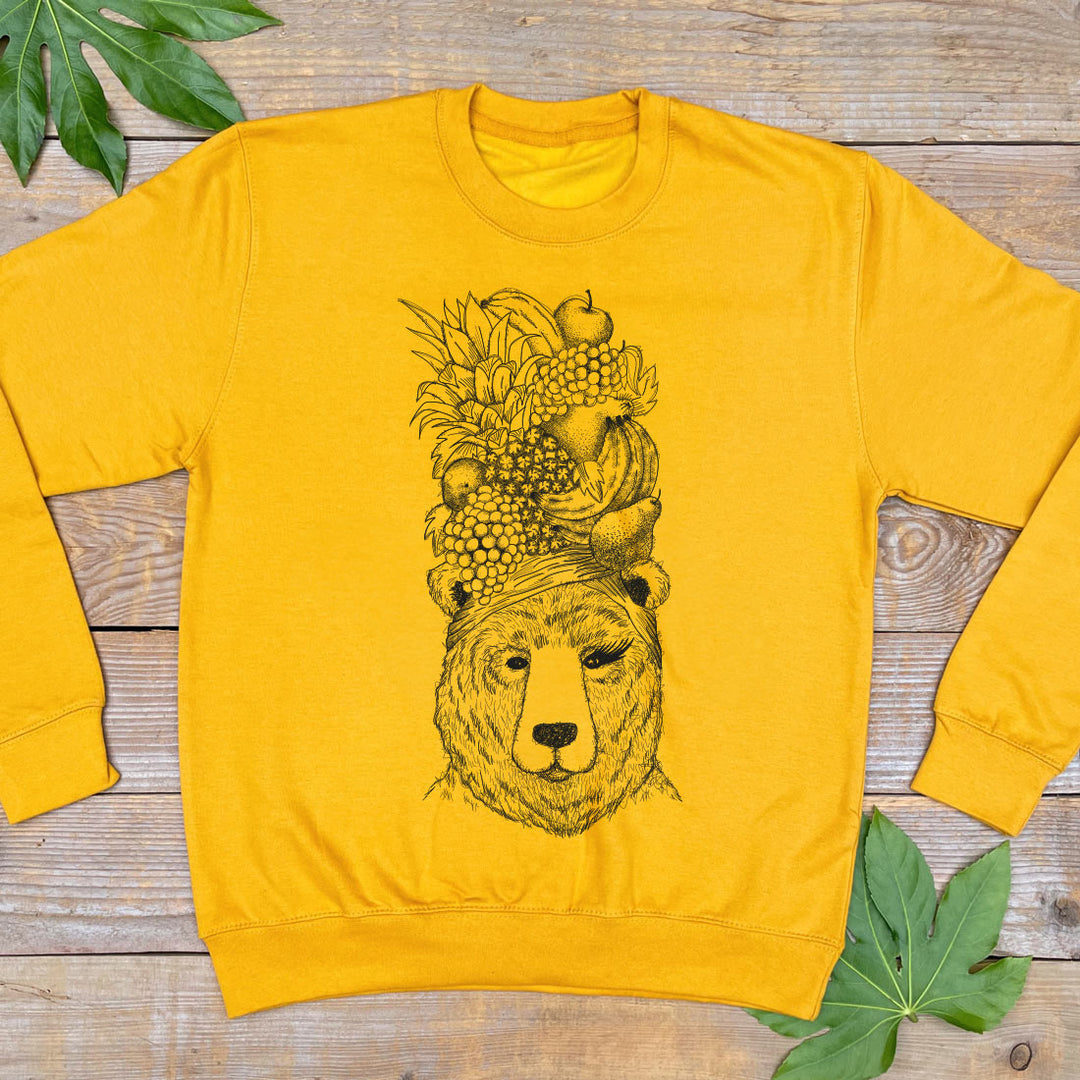 bear and tropical fruit jumper