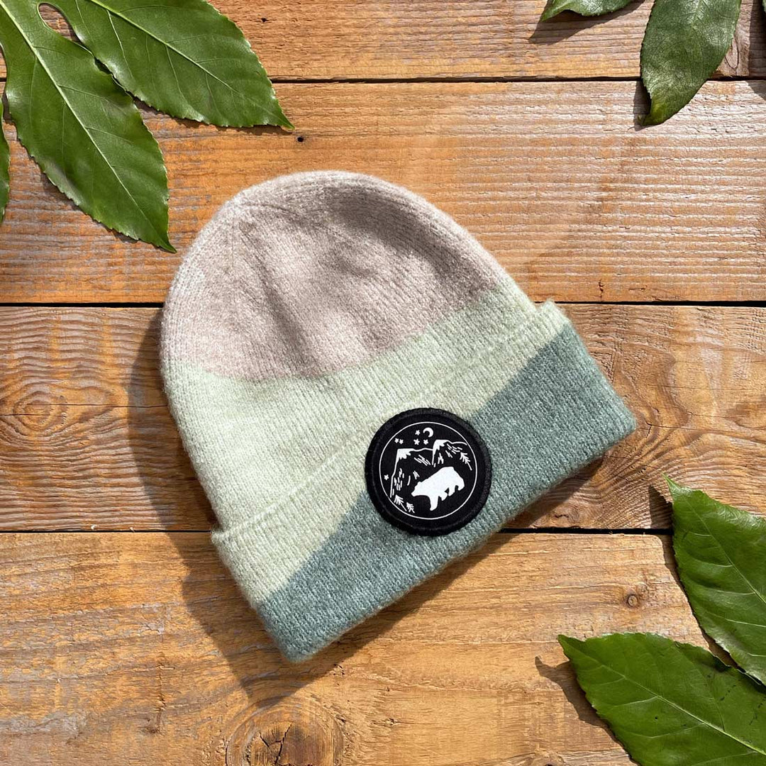 BLUE GREEN BEANIE HAT
