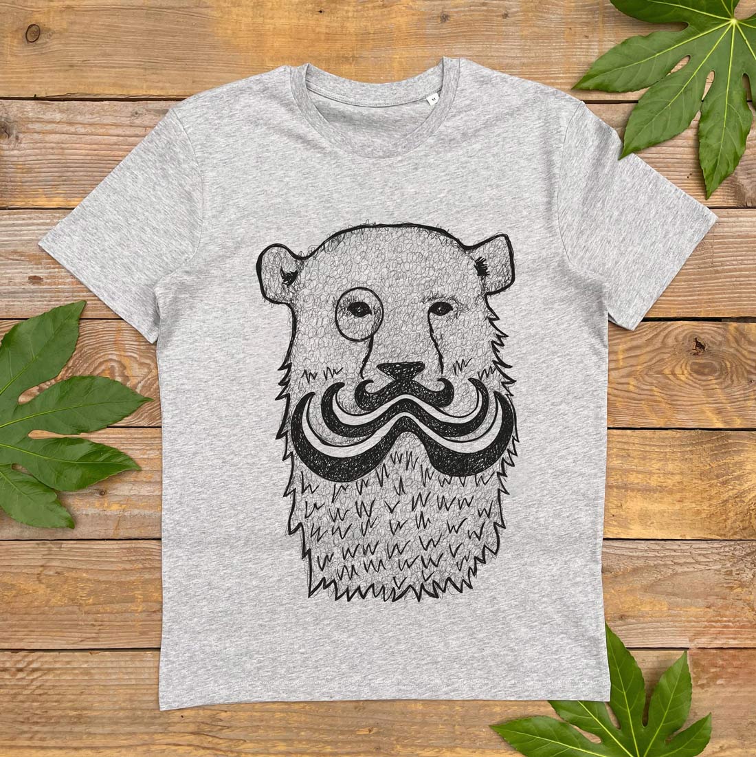 bear with three moustaches tee