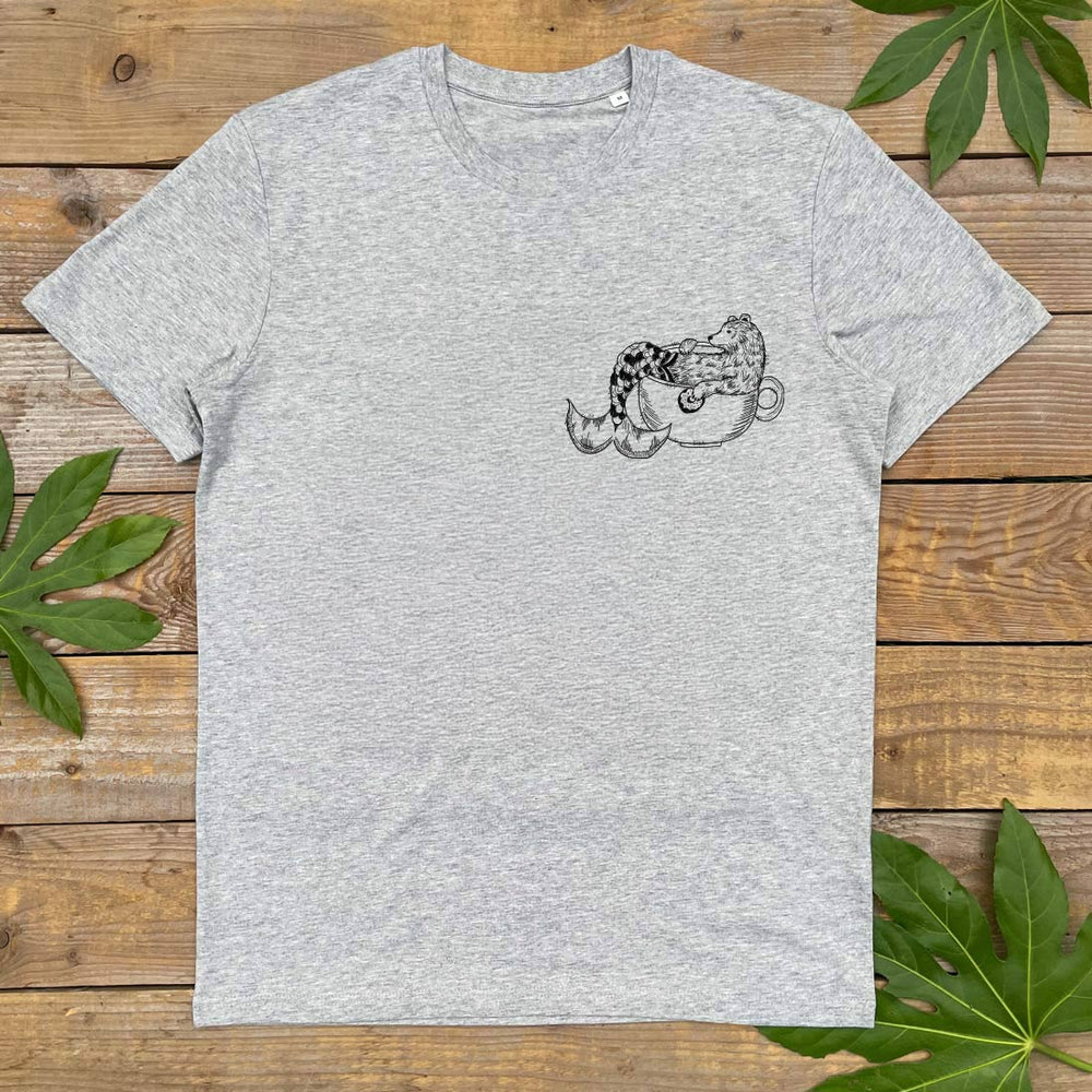 merbear sat in teacup grey tshirt