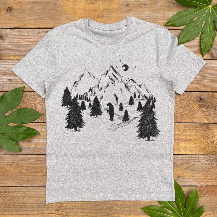 bear in the mountains tshirt