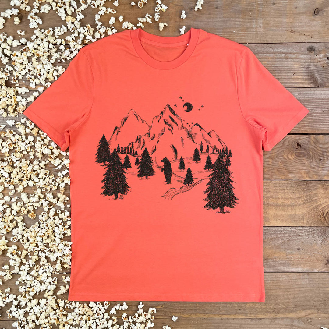 mountains and bear tee