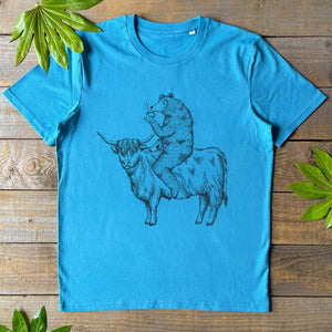 Highland Cow & Tea - Bear T-Shirt