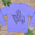 bear and highland cow purple jumper