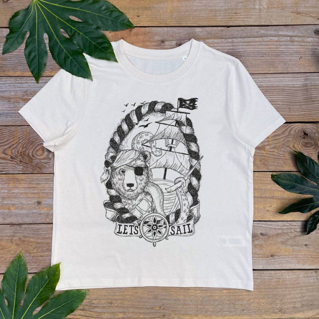 womens tee with pirate bear design