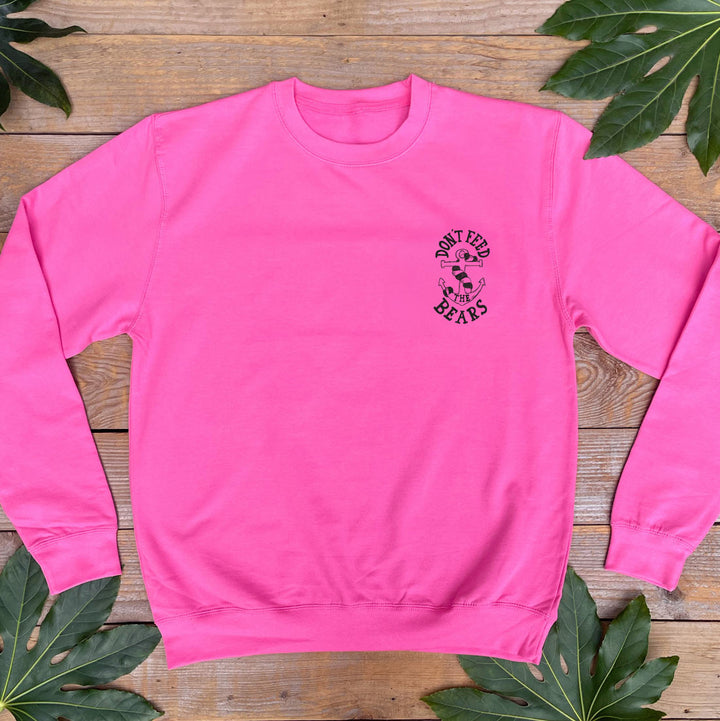 pink jumper with bear and anchor print