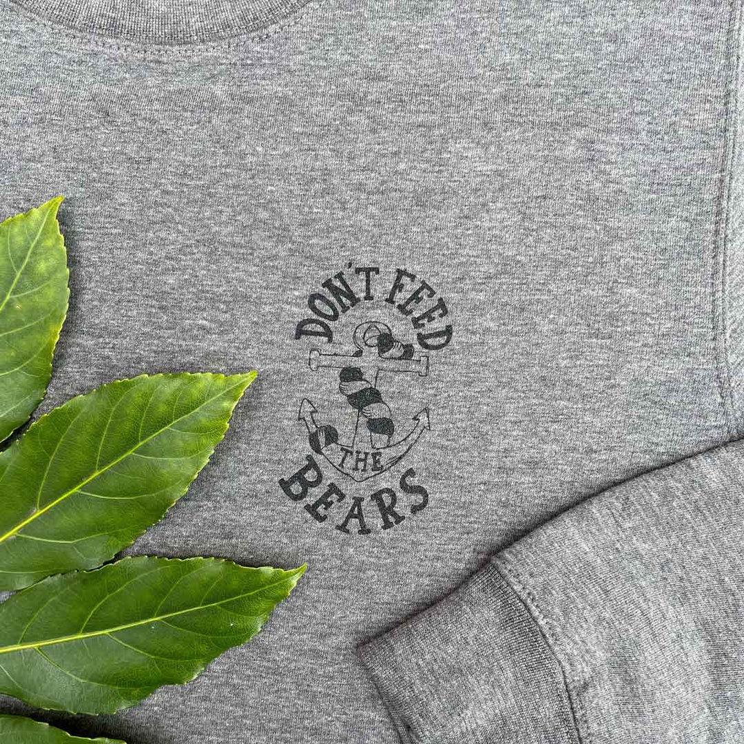 close up of anchor design on jumper