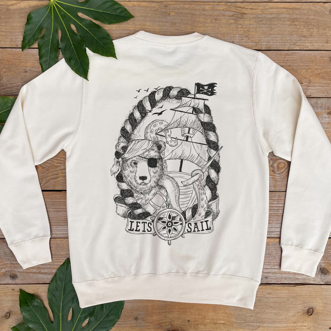 jumper with sailor bear and ship print