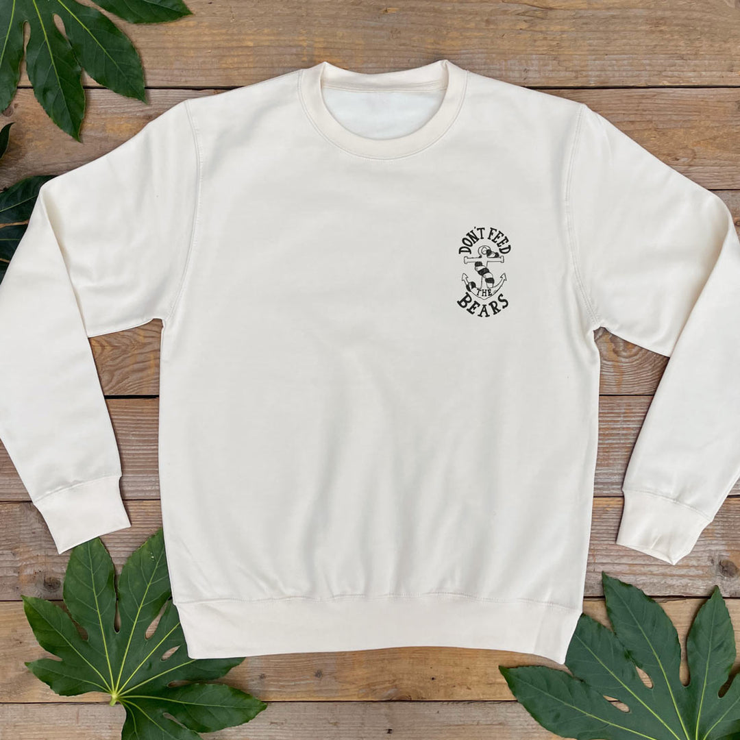 off white jumper with anchor design