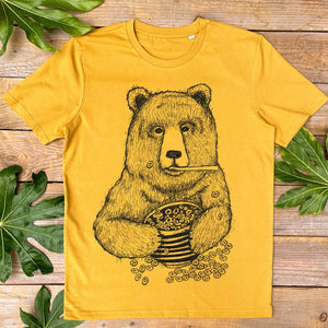 bear eating cereals tshirt