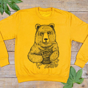 bear eating cheerios jumper