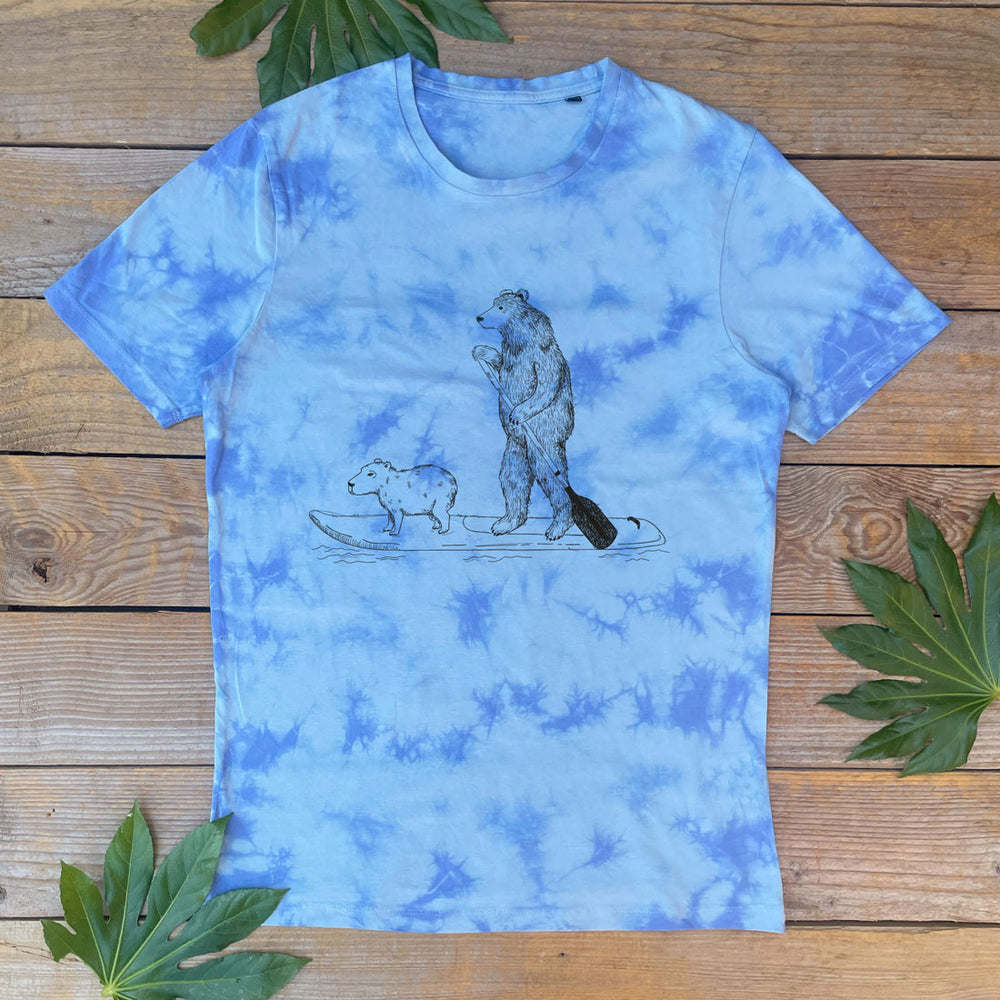 capybara and bear paddle board tshirt