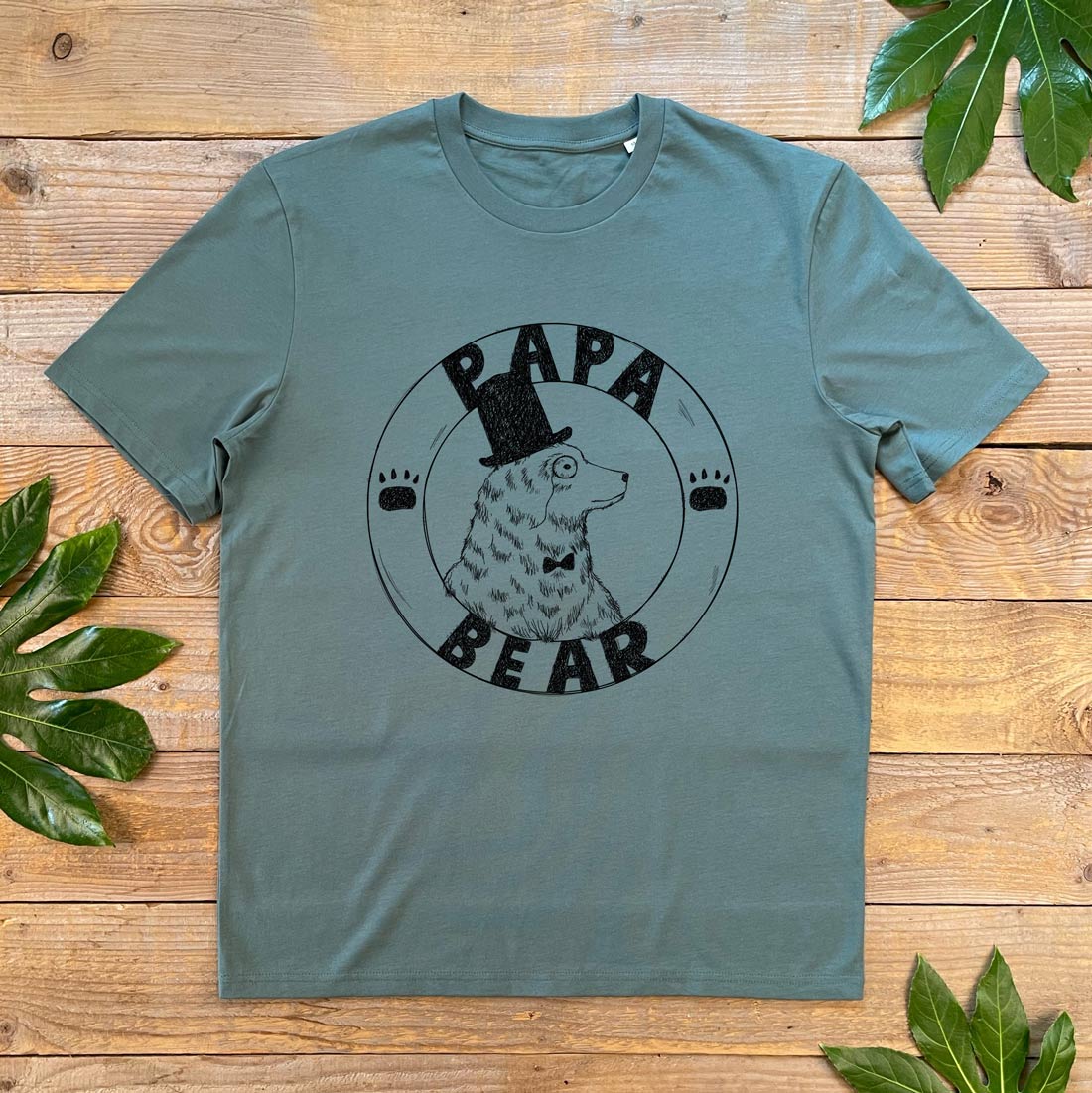 papa bear pesto colour tshirt