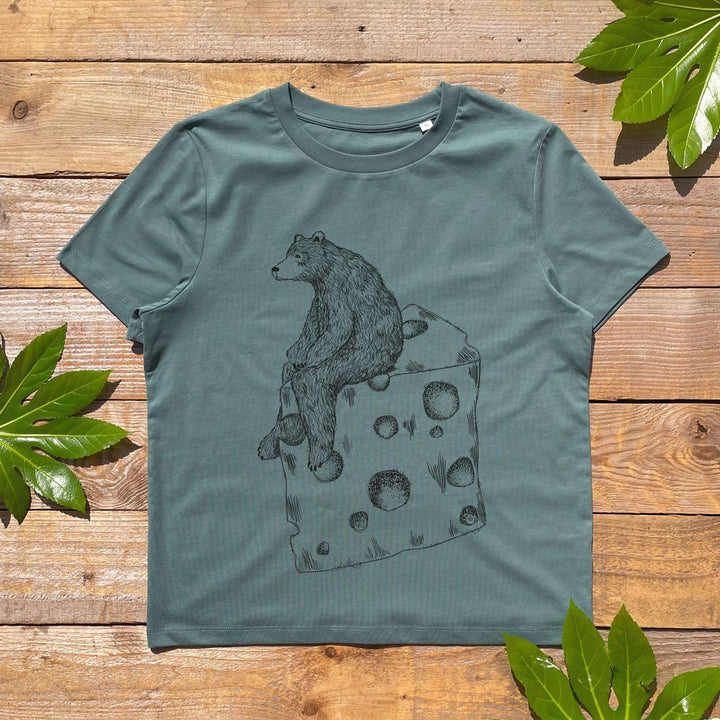 bear and cheese girls tee